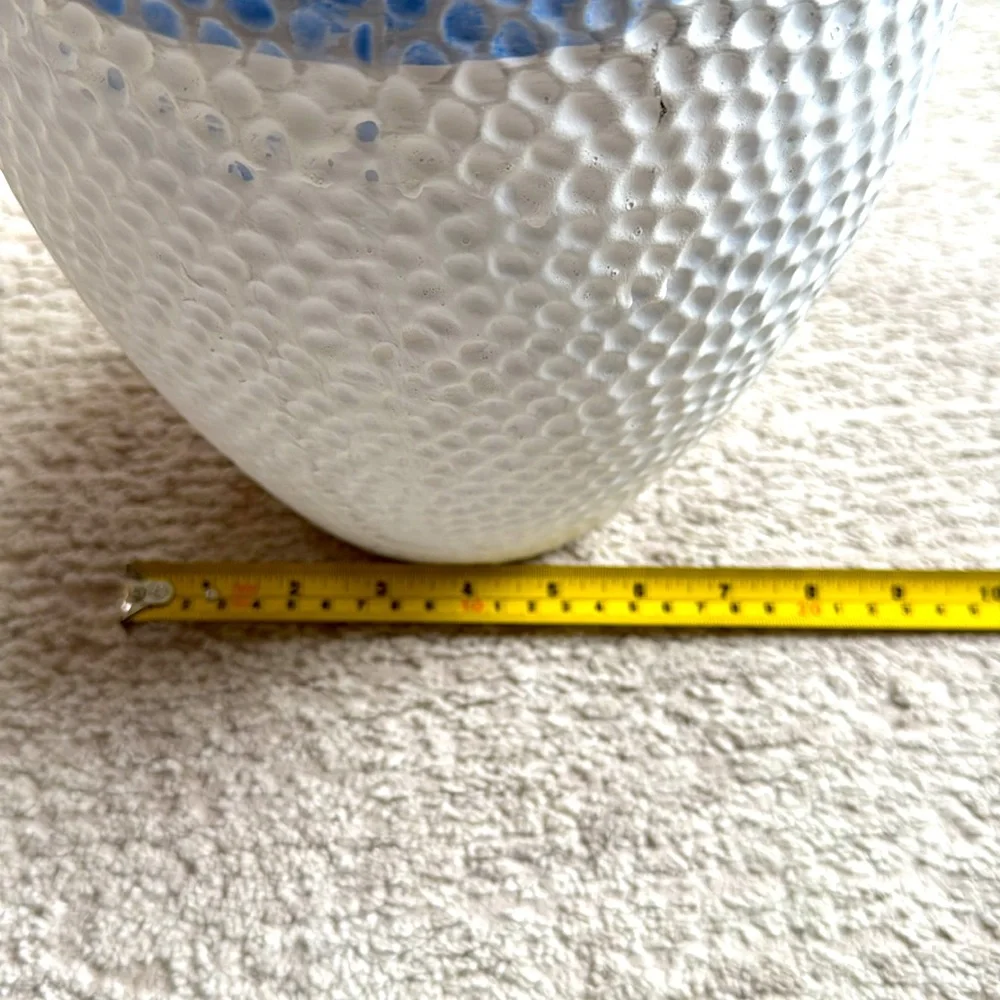 *LIKE NEW* Rockfish Large Ceramic Vase - Navy Blue to White Gradient